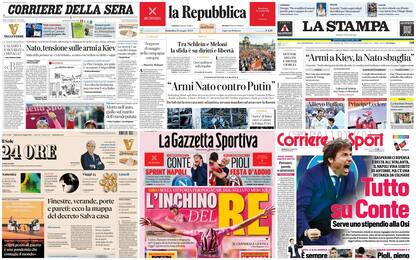 Le prime pagine dei quotidiani di oggi 26 maggio: la rassegna stampa