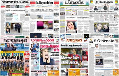 Le prime pagine dei quotidiani di oggi 28 maggio: la rassegna stampa