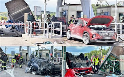 Tre morti al casello dell’A12 a Rosignano, le immagini dell'incidente