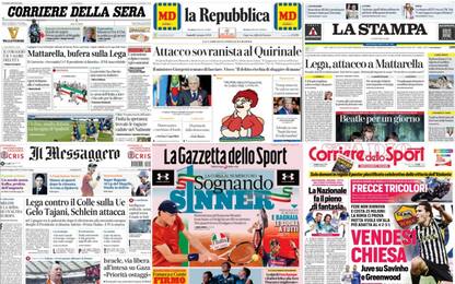 Le prime pagine dei quotidiani di oggi 3 giugno: la rassegna stampa