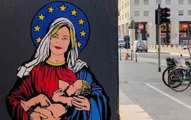 'Santa Giorgia' il murale di Palombo dopo il successo alle Europee