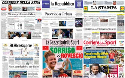 Le prime pagine dei quotidiani di oggi 10 luglio: la rassegna stampa