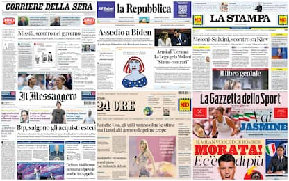 Le prime pagine dei quotidiani di oggi 13 luglio: la rassegna stampa