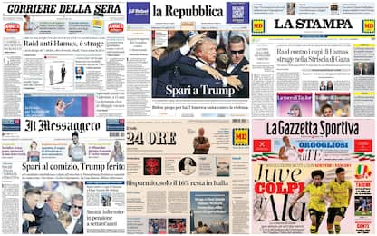 Le prime pagine dei quotidiani di oggi 14 luglio: la rassegna stampa