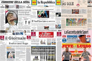 Le prime pagine dei quotidiani di oggi 25 luglio: la rassegna stampa