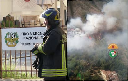 Incendio al poligono a Prato, due morti e un ferito grave
