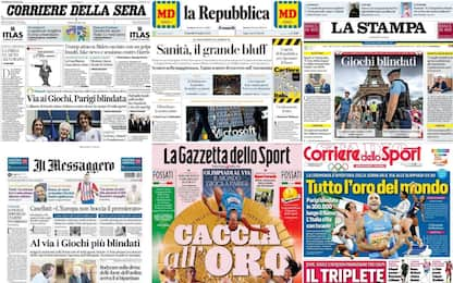 Le prime pagine dei quotidiani di oggi 26 luglio: la rassegna stampa