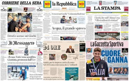 Le prime pagine dei quotidiani di oggi 28 luglio: la rassegna stampa