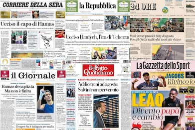 Le prime pagine dei quotidiani di oggi 1 agosto: la rassegna stampa