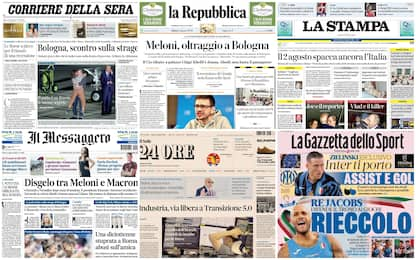 Le prime pagine dei quotidiani di oggi 3 agosto: la rassegna stampa