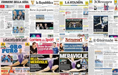 Le prime pagine dei quotidiani di oggi 6 agosto: la rassegna stampa