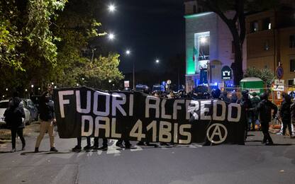 Cospito, manifestazione degli anarchici a Roma