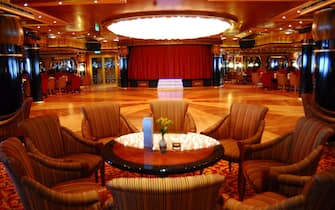 epa03061147 A photo dated 11 April 2005 and made available on 15 January 2012 shows a hall inside the Italian cruise ship 'Costa Concordia'. The search for survivors continued on 15 January 2012 as the confirmed number of deaths in the sinking of the cruise liner 'Costa Concordia' rose to five on 15 January with the discovery of two more bodies in the flooded stern of the cruise ship that sank off the coast of the Giglio Island, Italy, after hitting an underwater rock on 13 January night.  EPA/DAPHNE TESEI