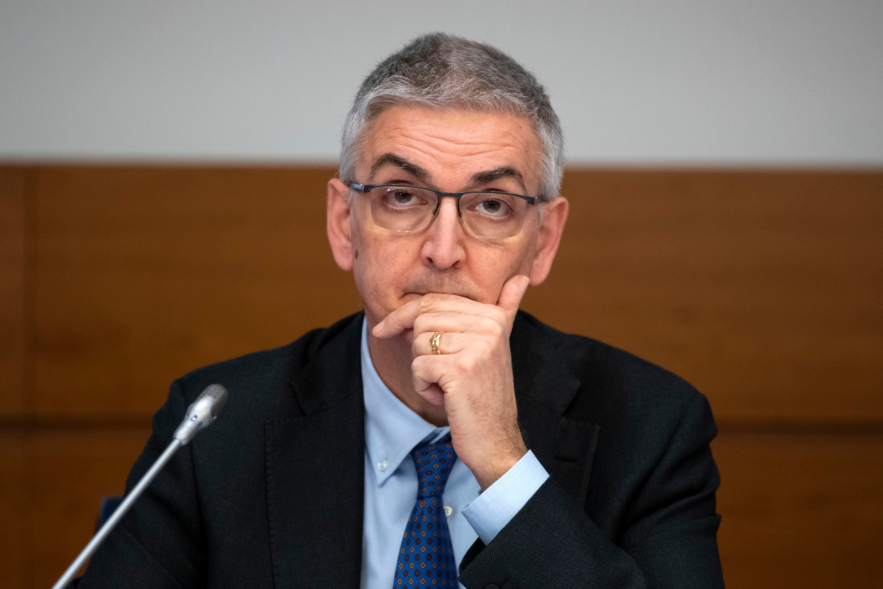 Silvio Brusaferro, il presidente dell’Istituto Superiore di Sanità Silvio Brusaferro dell'Iss risponde ai giornalisti in conferenza stampa alla Protezione civile, Roma, 7 marzo 2020. ANSA/MASSIMO PERCOSSI