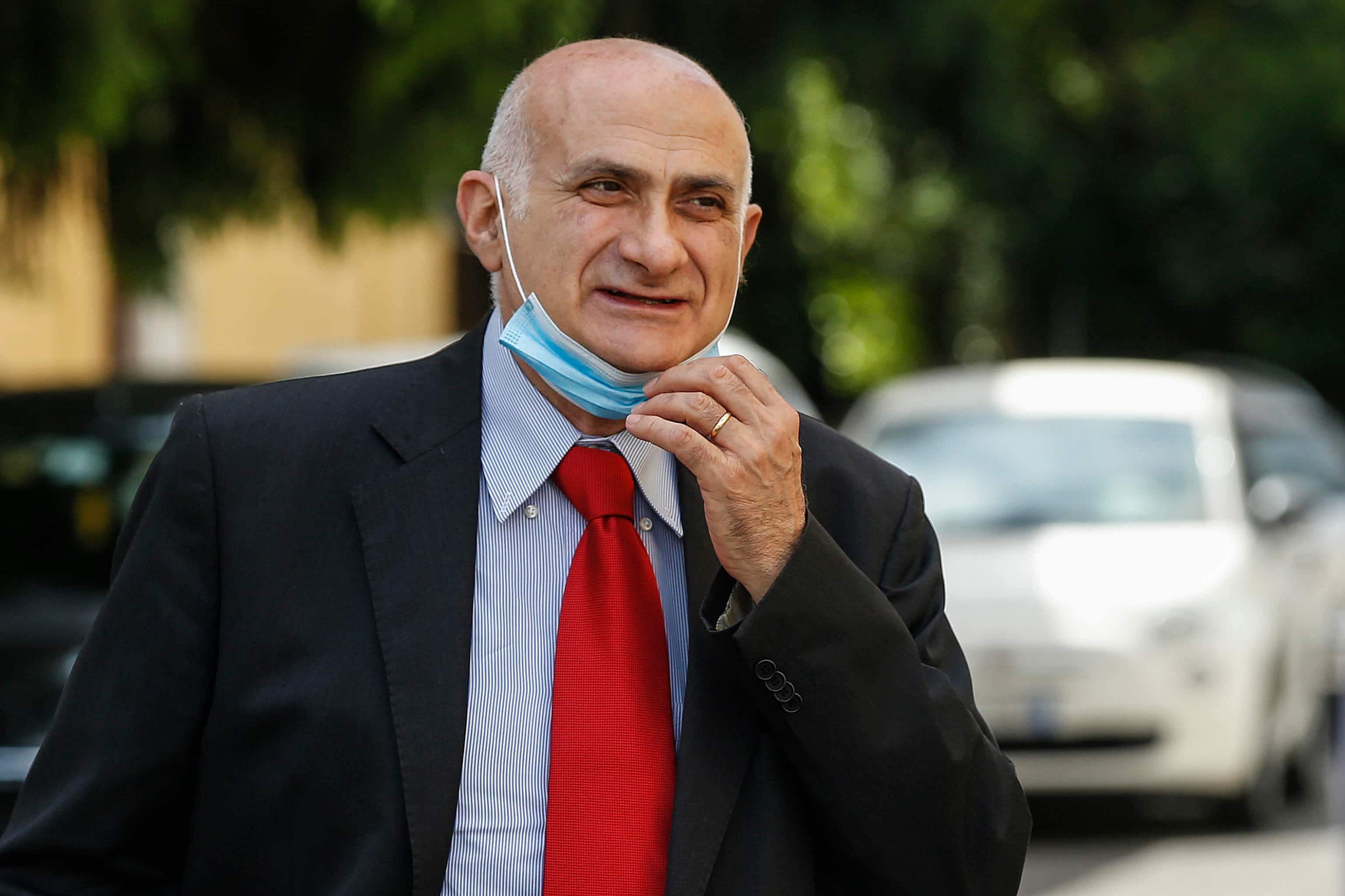 Giuseppe Ippolito, Scientific Director of the Lazzaro Spallanzani Hospital, on his arrival for the press conference to present the first data on serological tests carried out in the Lazio Region, at the Lazzaro Spallanzani Hospital, Rome, Italy, 20 May 2020. ANSA / FABIO FRUSTACI