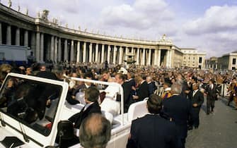 May 13, 1981 : John Paul II is shot twice while greeting the crowd in St. Peter's Square for a general audience in the Vatican