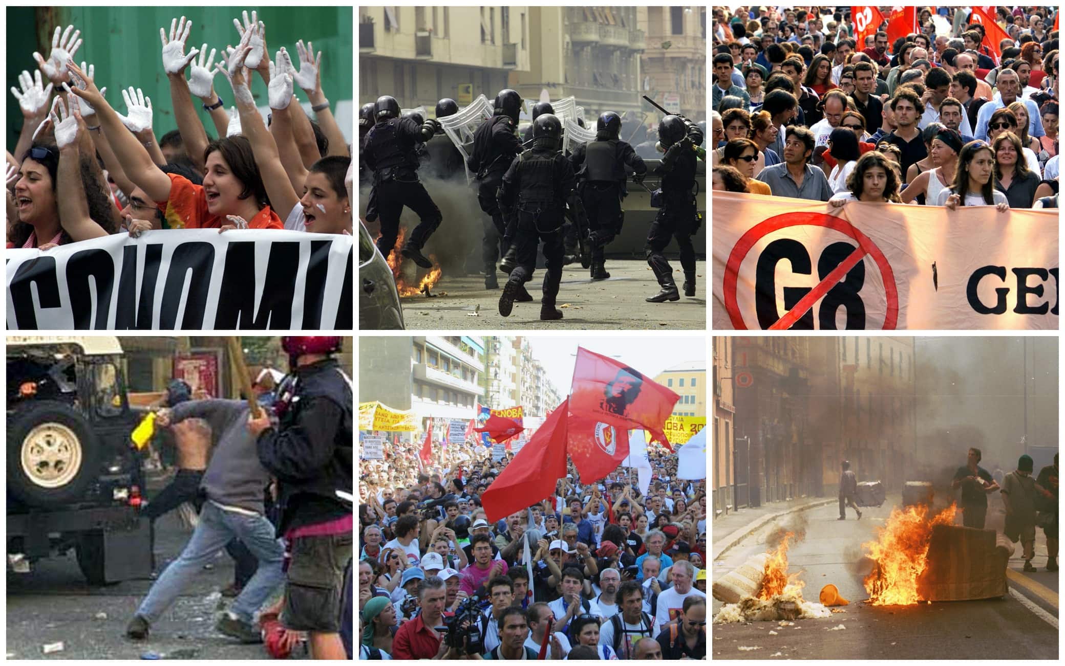 Proteste e scontri al G8 di Genova
