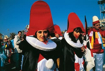 UNSPECIFIED - CIRCA 2003:  Italy - Tuscany Region - Versilia - Viareggio - Carnival - "Burlamacco" mask.  (Photo By DEA / G. ANDREINI/De Agostini via Getty Images)