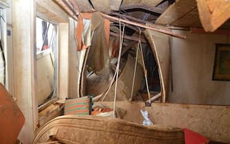 La cabina sul ponte 8 della Costa Concordia all'interno della quale e' stato rinvenuto il corpo del cameriere indiano Russell Rebello, 7 Novembre 2014. ANSA