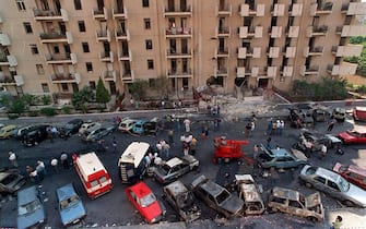 Veduta dall'alto di via D'Amelio a Palermo dopo l'attentato 
ANSA / GIOSUE MANIACI