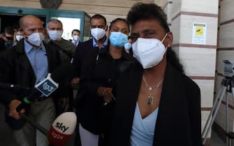 La madre di Willy Monteiro Duarte all'uscita del tribunale, Frosinone, 10 giugno 2021.
ANSA/ ANTONIO NARDELLI