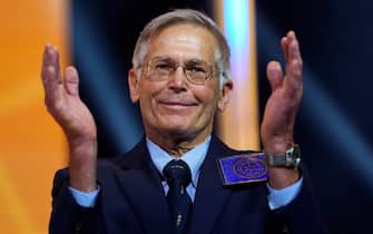 FAYETTEVILLE, AR - JUNE 1: Jim Walton claps at the Walmart shareholders meeting event on June 1, 2018 in Fayetteville, Arkansas. The shareholders week brings thousands of shareholders and associates from around the world to meet at the company's  global headquarters. (Photo by Rick T. Wilking/Getty Images)