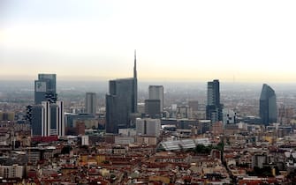 MILAN, ITALY - JUNE 08:  A panoramic view of the skyline of Milan during the flag placement ceremony at Generali tower designed by Zaha Hadid  on June 8, 2016 in Milan, Italy. The new Generali Tower designed by Zaha Hadid will be the new headquarters of Generali Assicurazioni Group; Generali Assicurazioni insurance company was founded in 1831 in Trieste and is a key player in continental Europe, with a significant presence in all the main countries.  (Photo by Pier Marco Tacca/Getty Images)