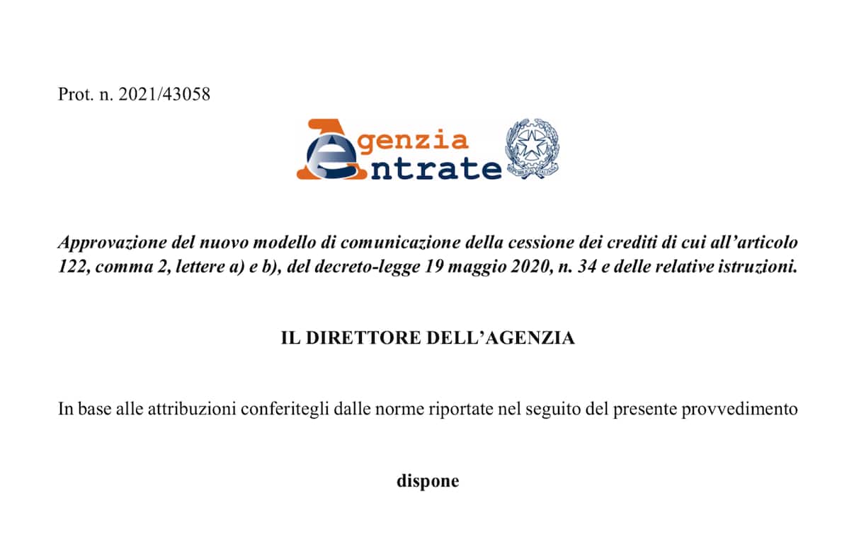 Bonus affitto 2021, ecco il nuovo modulo per la cessione del credito