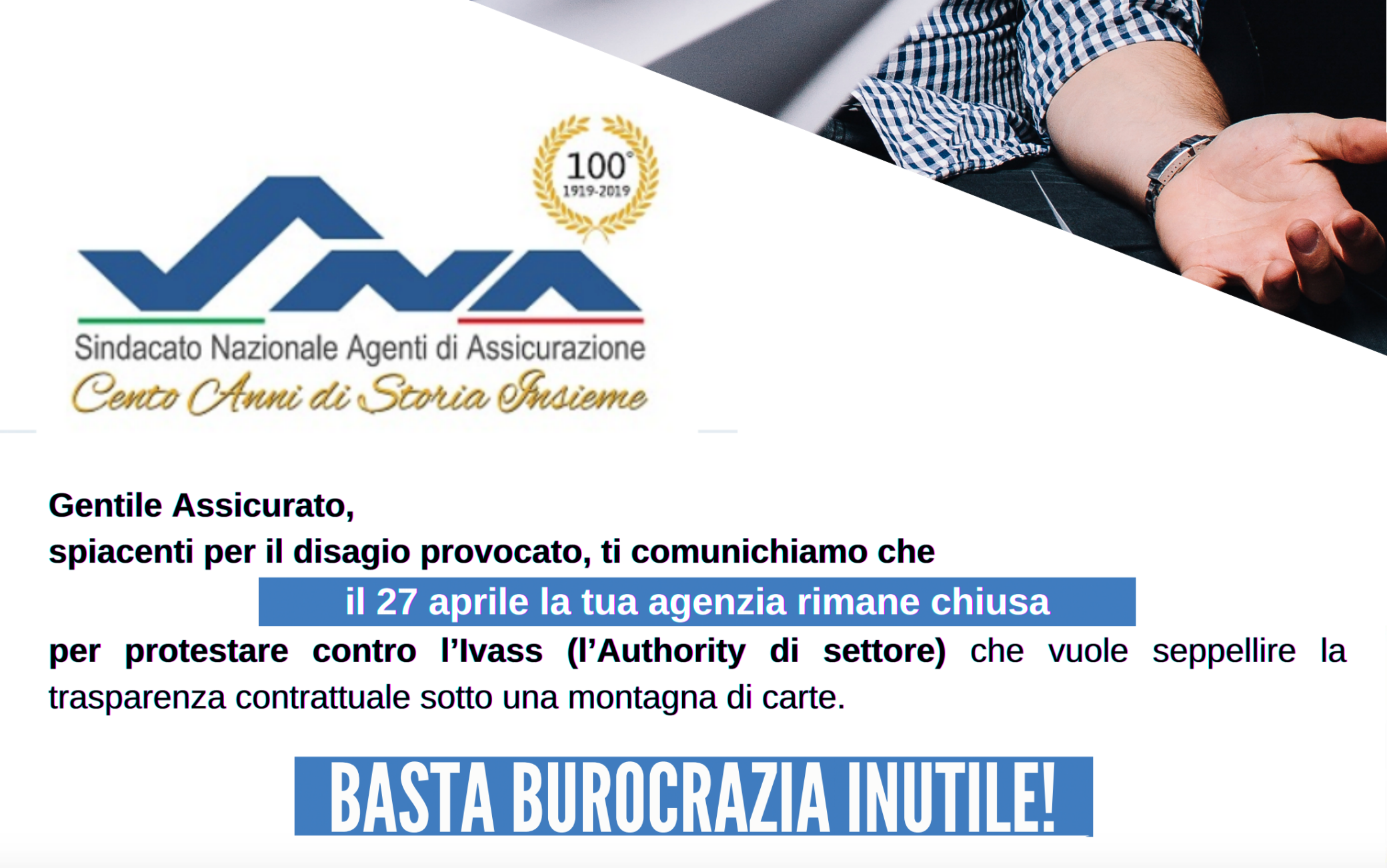 Agenti assicurativi in sciopero il 27 aprile contro l’Ivass