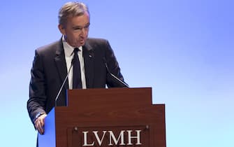 epa07330229 CEO of French luxury goup LVMH, Bernard Arnault attends a new conference to present the group's annual results, in Paris, France, 29 January 2019. According to reports, the world's leading luxury products group, recorded 46.8 billion euros revenue in 2018, 10 percent more than in the previous year.  EPA/IAN LANGSDON