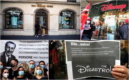 Disney store: i lavoratori protestano contro le chiusure. FOTO