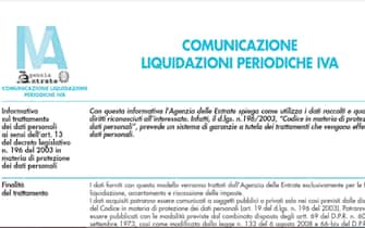 Modulo cominicazione liquidazioni periodiche iva