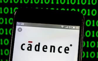 UKRAINE - 2019/02/24:  In this photo illustration, the Cadence Design Systems company logo seen displayed on a smartphone. (Photo Illustration by Igor Golovniov/SOPA Images/LightRocket via Getty Images)