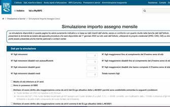 Assegno unico per i figli, il simulatore dell'Inps Il simulatore Inps