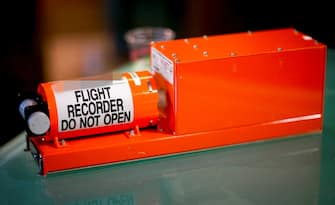 A  Flight Data Recorder used on commercial aircraft is displayed in Washington, D.C., U.S., Friday, June 5, 2009.   Photographer: Joshua Roberts/Bloomberg News