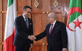 Ministro Luigi Di Maio e ministro Esteri Algeria, Ramtane Lamamra presso la sede del ministero ad Algeri. ANSA/ALESSANDRO DI MEO