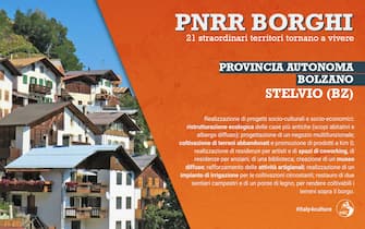 La grafica della provincia autonoma di Bolzano sul progetto borghi del Pnrr