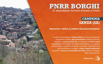 La grafica della Campania sul progetto borghi del Pnrr