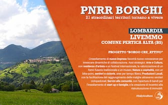 La grafica della Lombardia sul progetto borghi del Pnrr