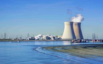 Doel Nuclear Power Station / nuclear power plant in the Antwerp harbour along the river Scheldt / Schelde, Flanders, Belgium. (Photo by: Arterra/Universal Images Group via Getty Images)