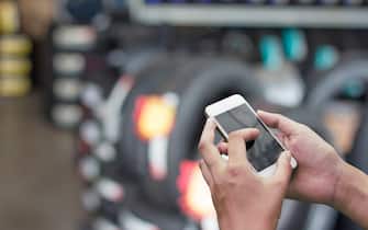 Using mobile smart phone in mobile price rubber tires.