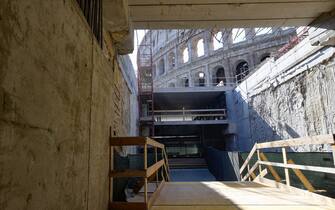 Il cantiere della Metro C fermata Colosseo-Fori Imperiali (Roma - 2020-07-23, Luigi Mistrulli) p.s. la foto e' utilizzabile nel rispetto del contesto in cui e' stata scattata, e senza intento diffamatorio del decoro delle persone rappresentate