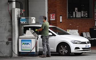 Un distributore di Gas Metano. Negli ultimi tempi i prezzi di Gas Metano e Gpl sonon aumentati. Genova, 04 ottobre 2021.
ANSA/LUCA ZENNARO