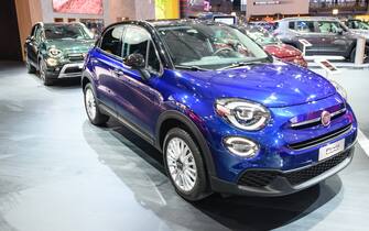 BRUSSELS, BELGIUM - JANUARY 9: FIAT 500X compact crossover SUV on display at Brussels Expo on January 9, 2020 in Brussels, Belgium. The FIAT 500X is the SUV variant of the FIAT 500. (Photo by Sjoerd van der Wal/Getty Images)