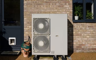 Domestic air source heat pump providing green energy in an environmentally friendly way