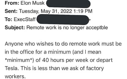 Smart working, Elon Musk: “Il lavoro da remoto non è più accettato”