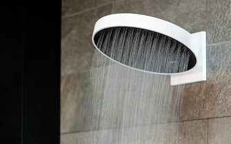 11 April 2022, Baden-Wuerttemberg, Schiltach: Digital shower system RainTunes of the brand hansgrohe. Photo: Silas Stein/dpa (Photo by Silas Stein/picture alliance via Getty Images)