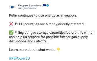 Il tweet della Commisione Ue