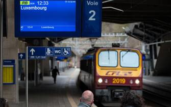 29 February 2020, Luxembourg, Luxemburg: A train of the Luxembourg Railway enters the station Pfaffenthal-Kirchberg. As of today, local public transport in Luxembourg is free of charge. Photo: Oliver Dietze/dpa (Photo by Oliver Dietze/picture alliance via Getty Images)