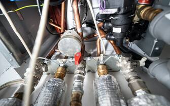15 July 2022, Hessen, Frankfurt/Main: View into a gas boiler for heating and hot water in a household. Photo: Frank Rumpenhorst/dpa (Photo by Frank Rumpenhorst/picture alliance via Getty Images)